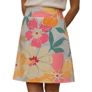 Talbots Bright & Fresh Floral Stretch Mini Skirt Size 8P